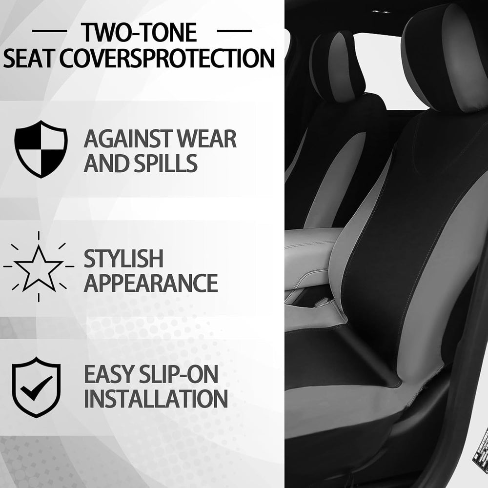 BBTO 43 Pcs Car Accessories Set for Women Front Seats and Rear Bench Polyeste...
