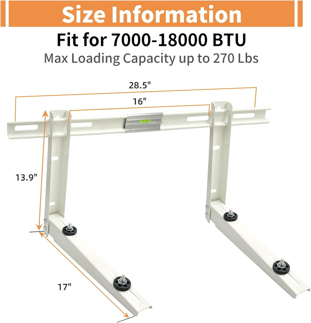 Mini Split Air Conditioner Bracket, Outdoor Wall Mounting Bracket for Ductles...