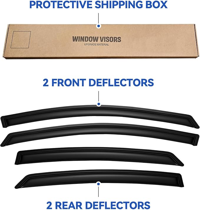 Window Visors Rain Guards for 2013 2014 2015 2016 2017 2018 2019 2020 Ford