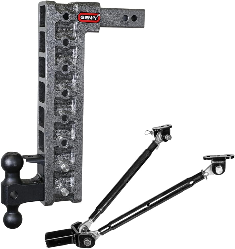 GEN-Y Hitch Tow Hitch for 2" Receiver - 17.5" Drop/Rise with 8 Adju...