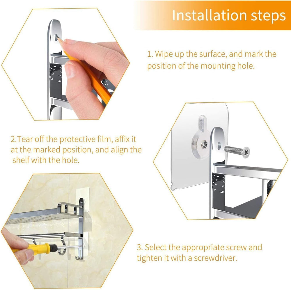 Linwnil Adhesive Screws Wall Mount Hanging Nails No-Trace No Drilling Stick-o...
