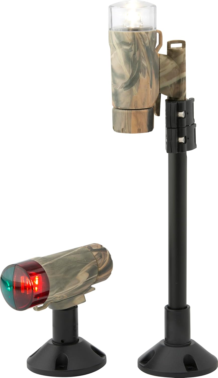 attwood Portable Navigation LED Light Kit, Realtree Max-5 Camouflage, Clamp-o...