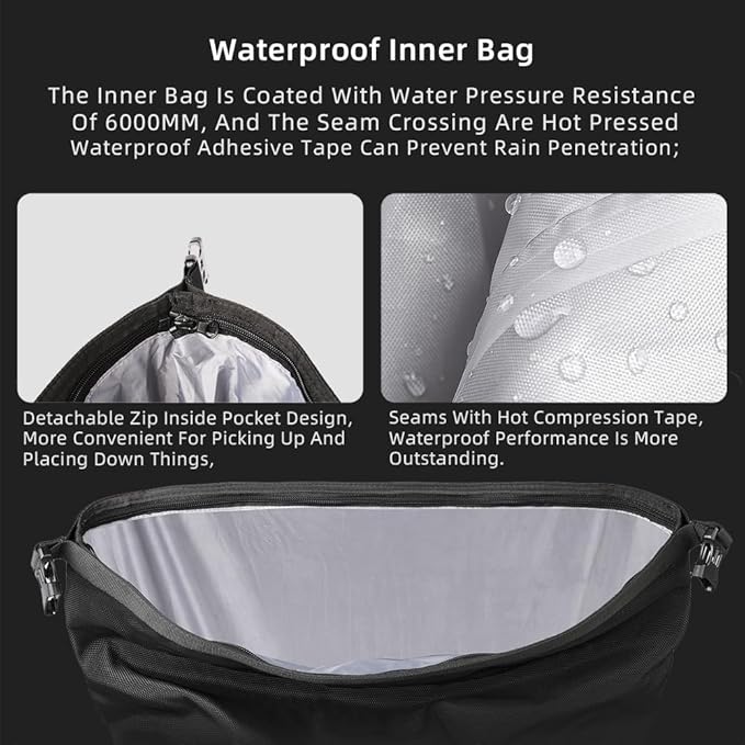 Rhinowalk Motorcycle Saddlebag Waterproof Luggage Bag Quick Release Motorcycle