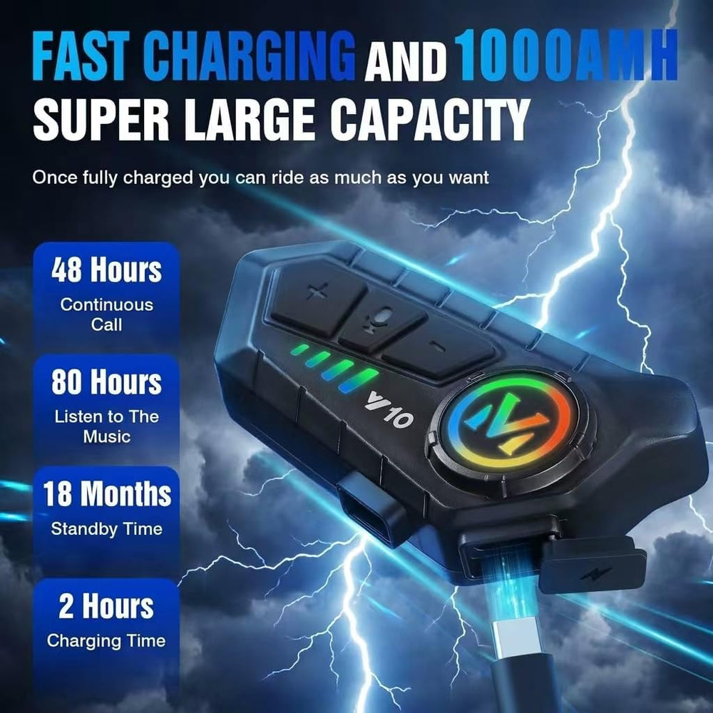 FEYA Motorcycle Helmet Speakers High Battery Life Helmet Headset