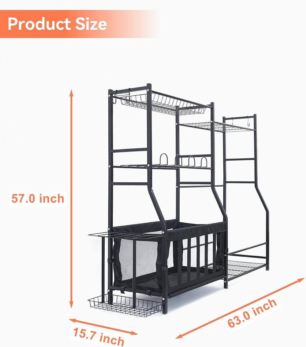 WALMANN Garage Sports Equipment Organizer, Golf Bag Stand for Garage