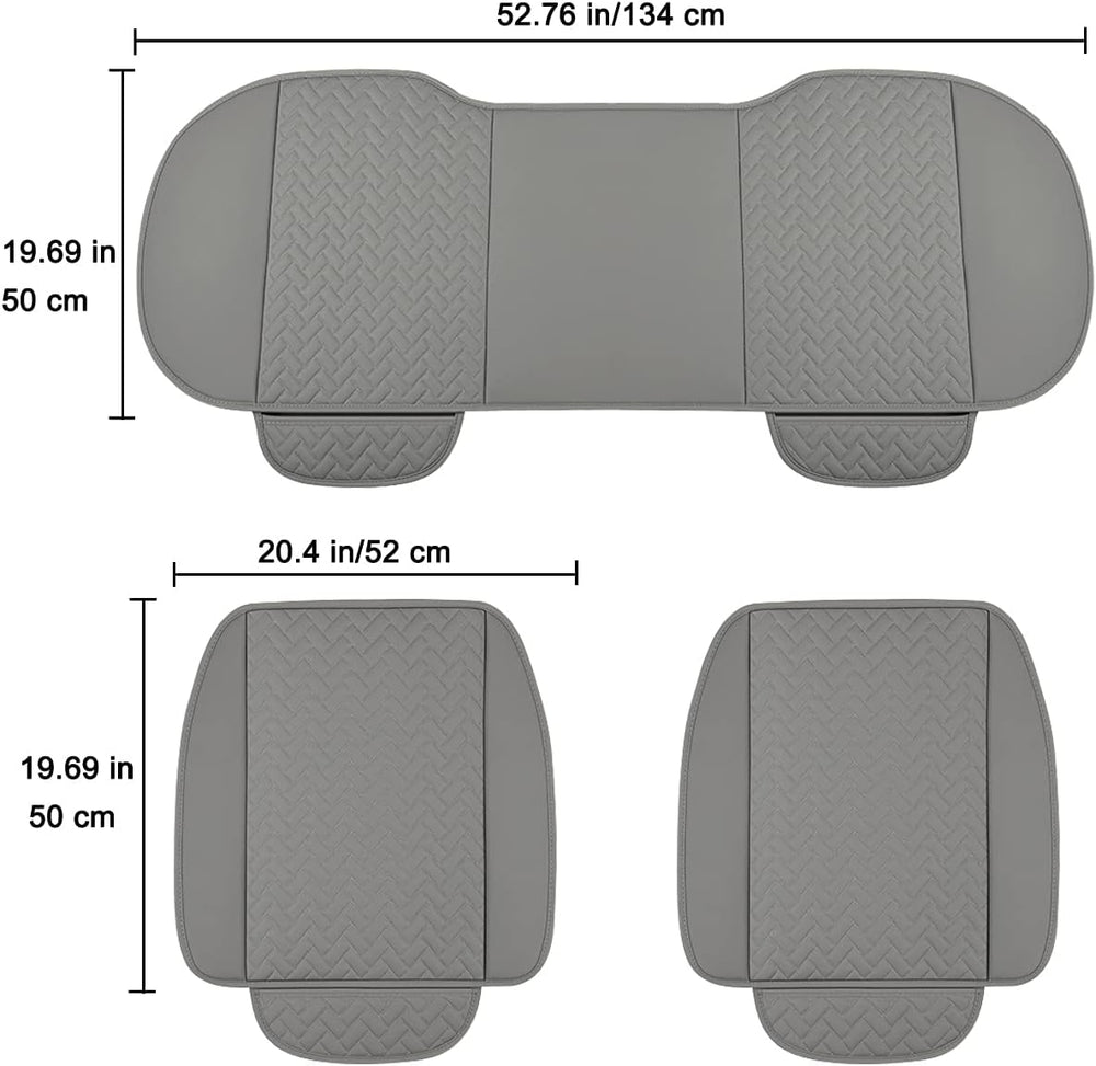 West Llama Full Set Car Seat Covers for Front and Rear Bottom Seats Only, Lux...