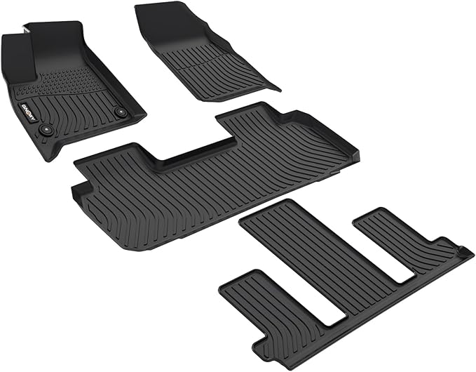 GINOWY-Floor Mats for Buick Enclave 2018-2024, TPE All Weather Mats Enclave