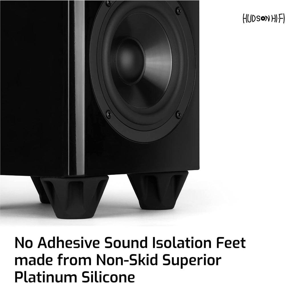 Speaker Isolation Feet – 8-Pack 1.5" Bigfoot Rubber Pads by Hudson Hi-Fi...