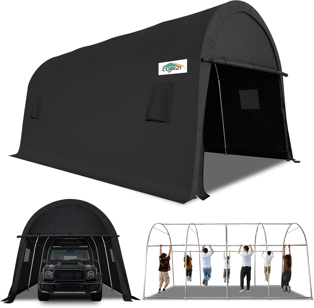 COBIZI 12x20 Carport Heavy Duty Portable Garage Steel Storage Shed
