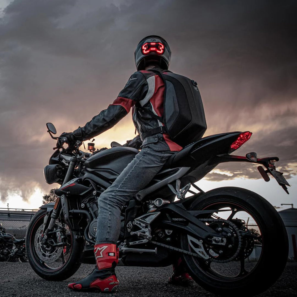 Brake Free Helmet Light - Smart Wireless Motorcycle Lights- Weatherproof LED ...