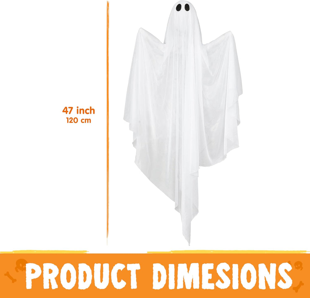 JOYIN 2 Pcs 47โ Halloween Hanging Light up Ghost Decorations Outdoor, Hallowe...