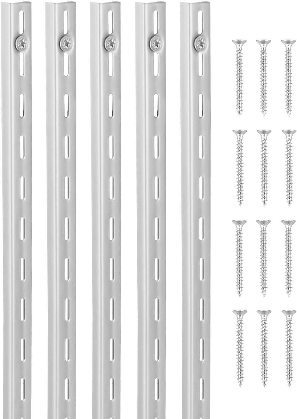 VEVOR Shelf Pilaster, 39-inch 10 Pack, Upright Wall Shelving System, Heavy Du...