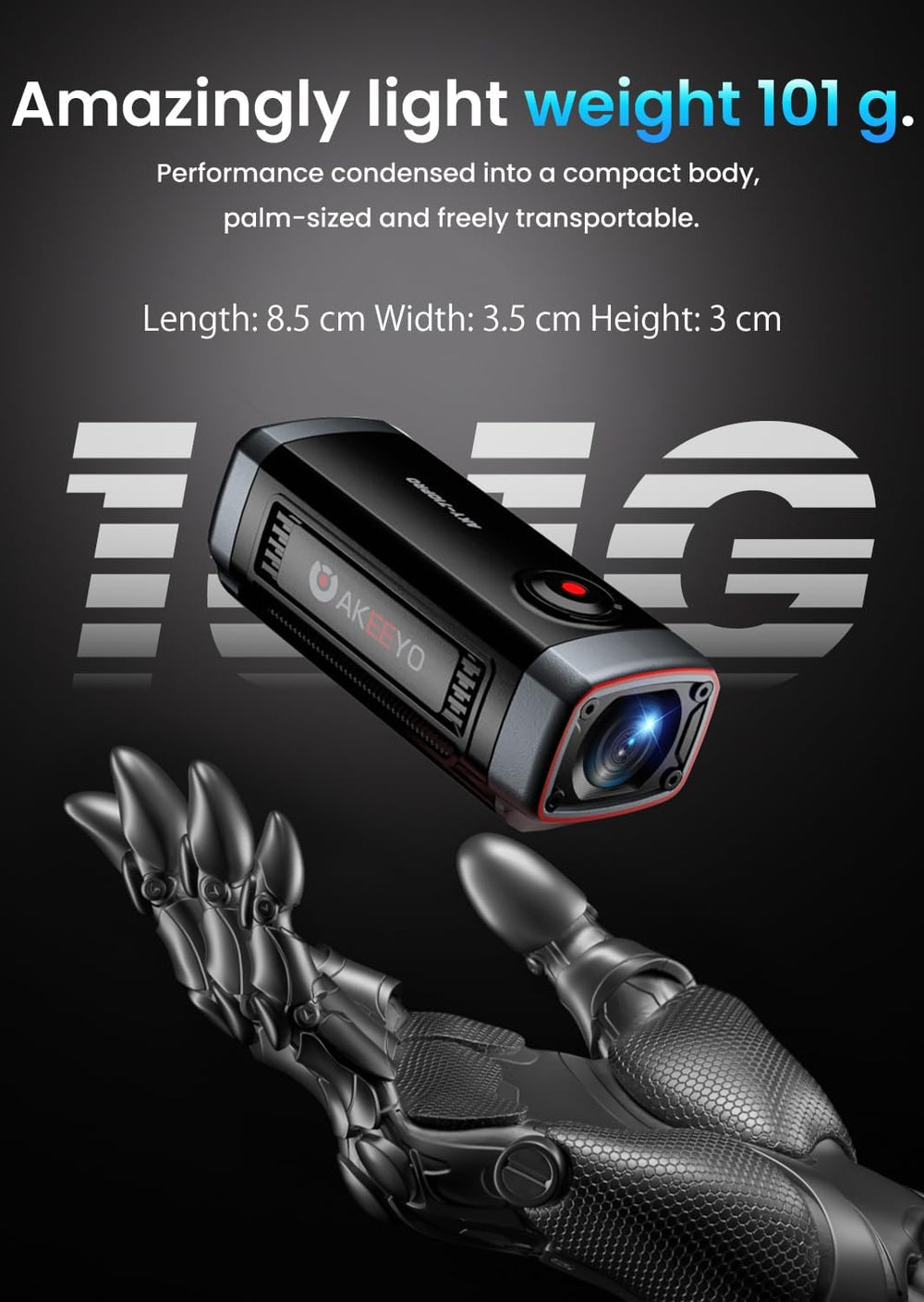 AKEEYO 710Pro EIS Motorcycle Camera with 2K 60FPS, 4K 30FPS 8MP WiFi Dash Cam...