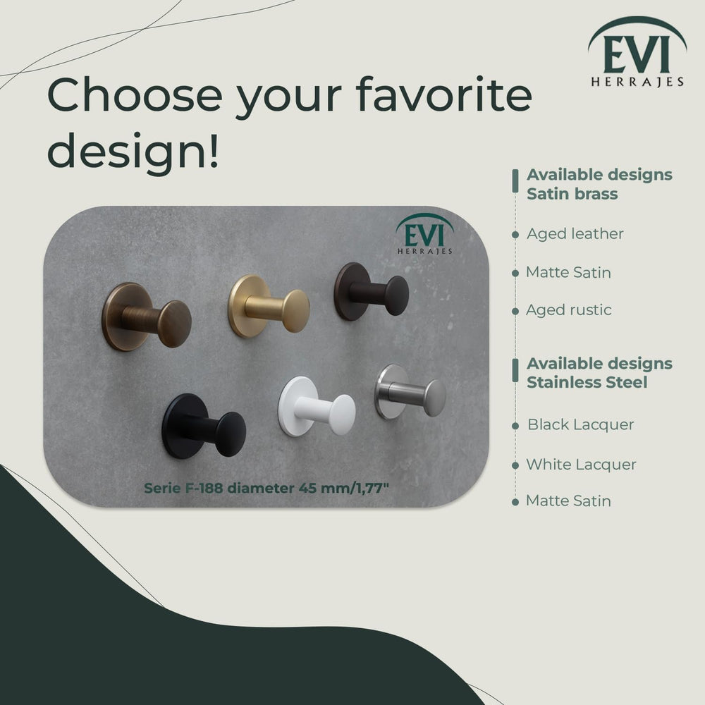 Evi Bathroom Hanger | Wall Hanger Brass | Rustic Finish | for Hanging Clothes...