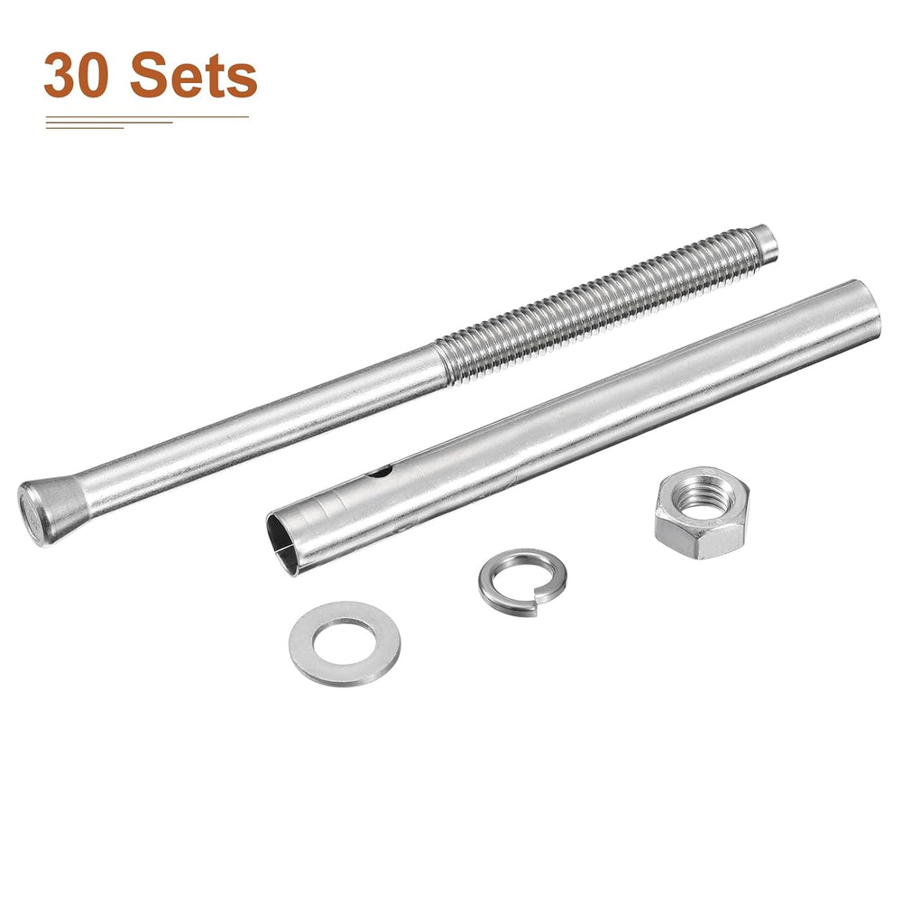 DTGN M8x120 Hex Expansion Bolts 304 Stainless Steel for Concrete 30Pcs