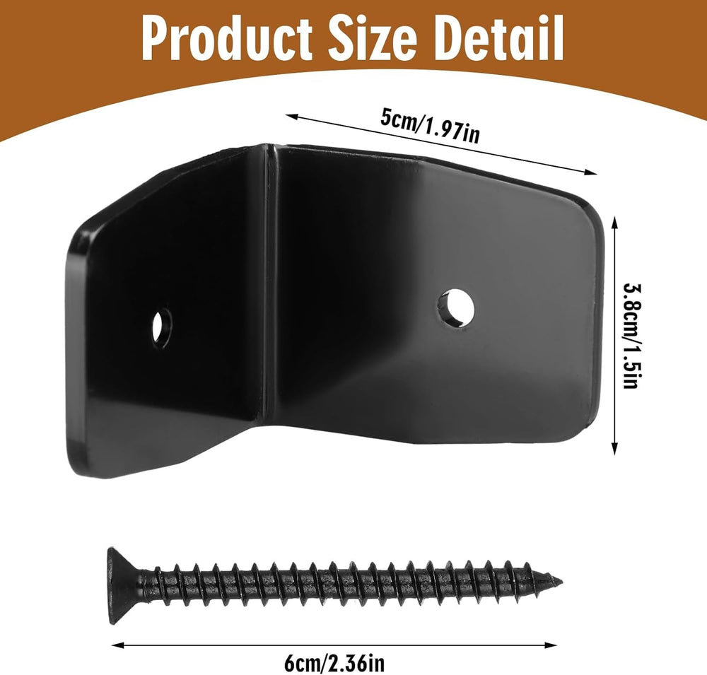 MorningRo 50 Pcs Black Pergola Hardware Rafter Clips Galvanized Steel Rafter ...