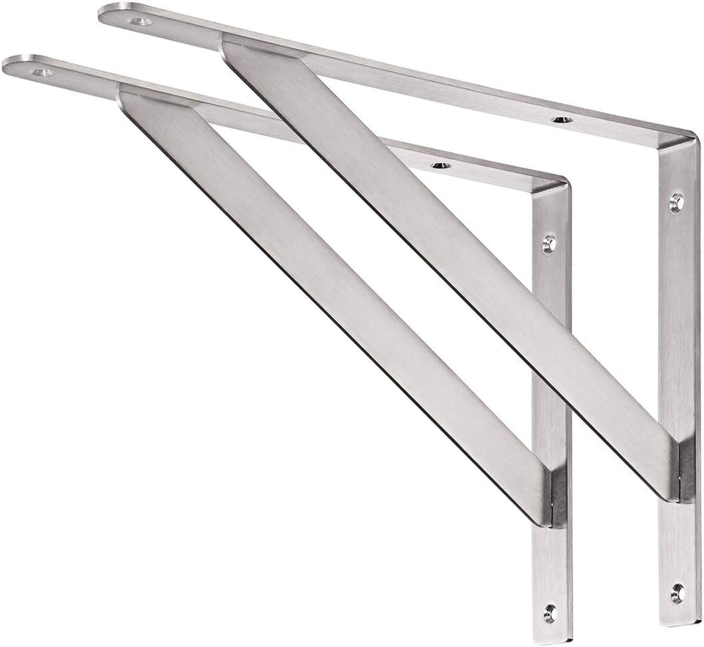 YUMORE 14 Inch Shelf Bracket, Heavy Duty L Bracket, 2 Pack