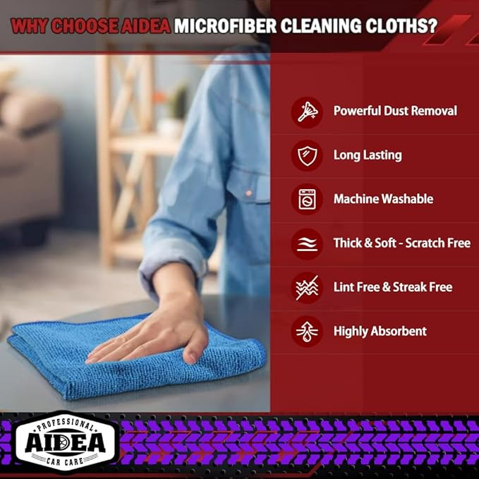 AIDEA Microfiber Cleaning Cloth, Microfiber Towels (150PK)