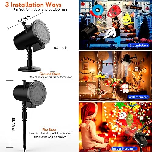 Halloween Christmas Projector Lights Outdoor,Indoor Holiday Projector Light w...