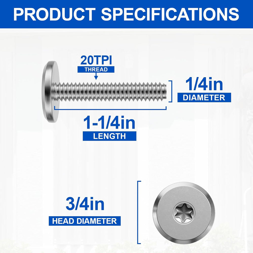 200pcs Hurricane Sidewalk Bolt and Anchor Kit Stainless Steel Shutter Screw
