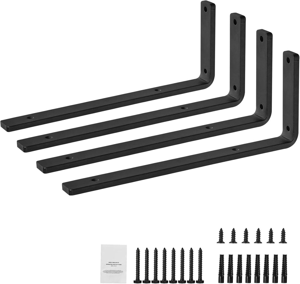 VEVOR Shelf Bracket 16 x 6 in, 4 Pcs Heavy Duty Floating Shelf Brackets, (2/5...