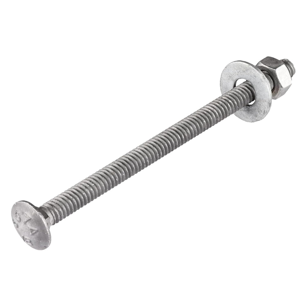 1/4" x 6" (100 Pack) Galvanized Carriage Bolt Kit Grade 307A Includ...