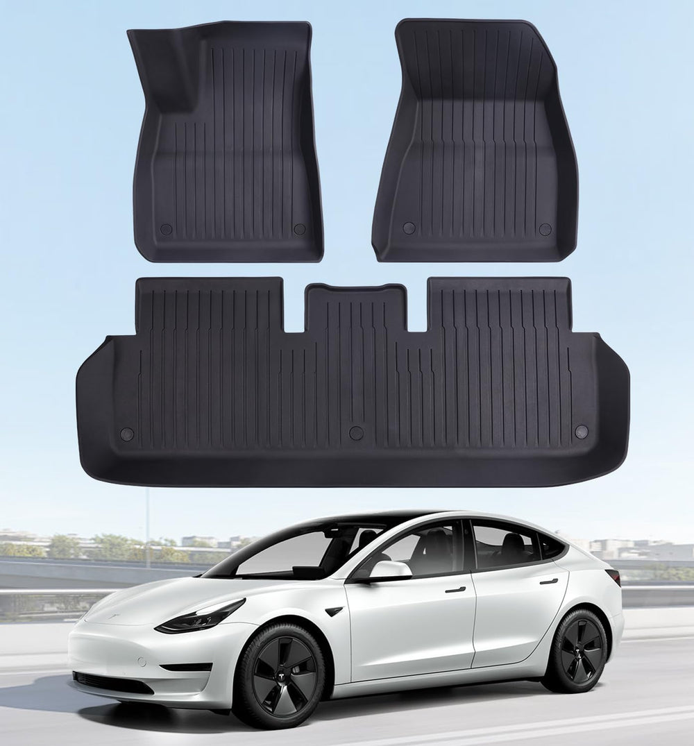Floor Mats Fits for Tesla Model 3 2023-2018 (3-Piece)