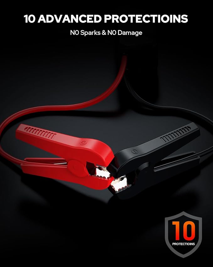 Jump Starter 3000A, BOOKOO Car Battery Jumper Starter Portable, 12V Jump Start