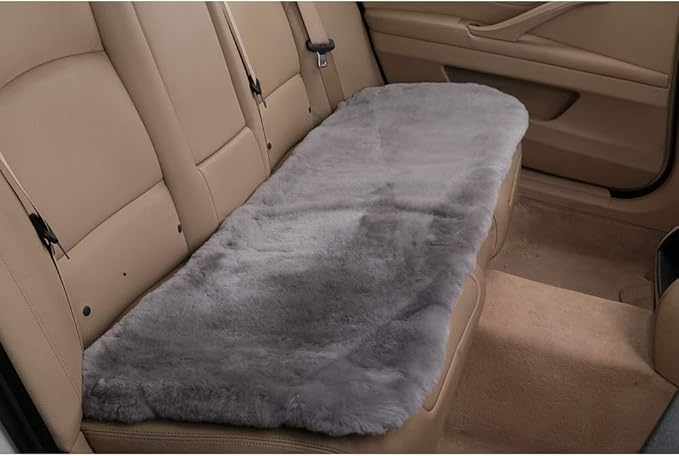 Fluffy Genuine Sheepskin Car Back Seat Cover