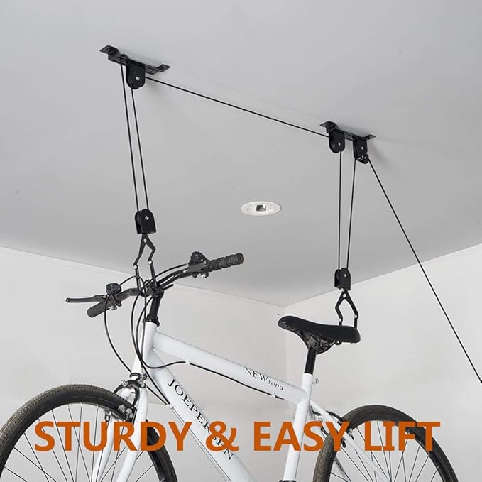 Wallmaster Ceiling Bike Mount Hanger, Bike Ceiling Lift Hoist, Bike Pulley