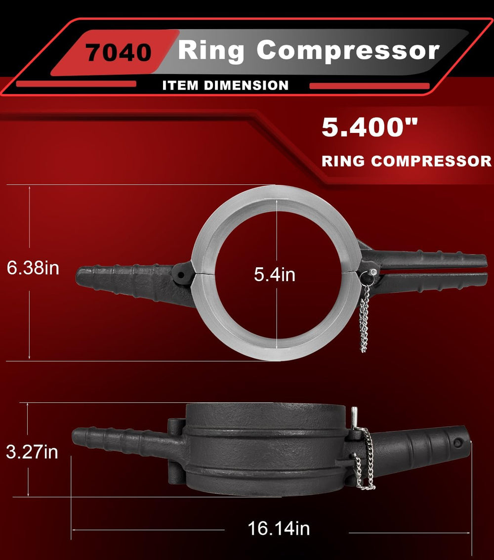 Camoo 7040 Piston Ring Compressor 5.4" Bore Alternative to PT-7040, Comp...