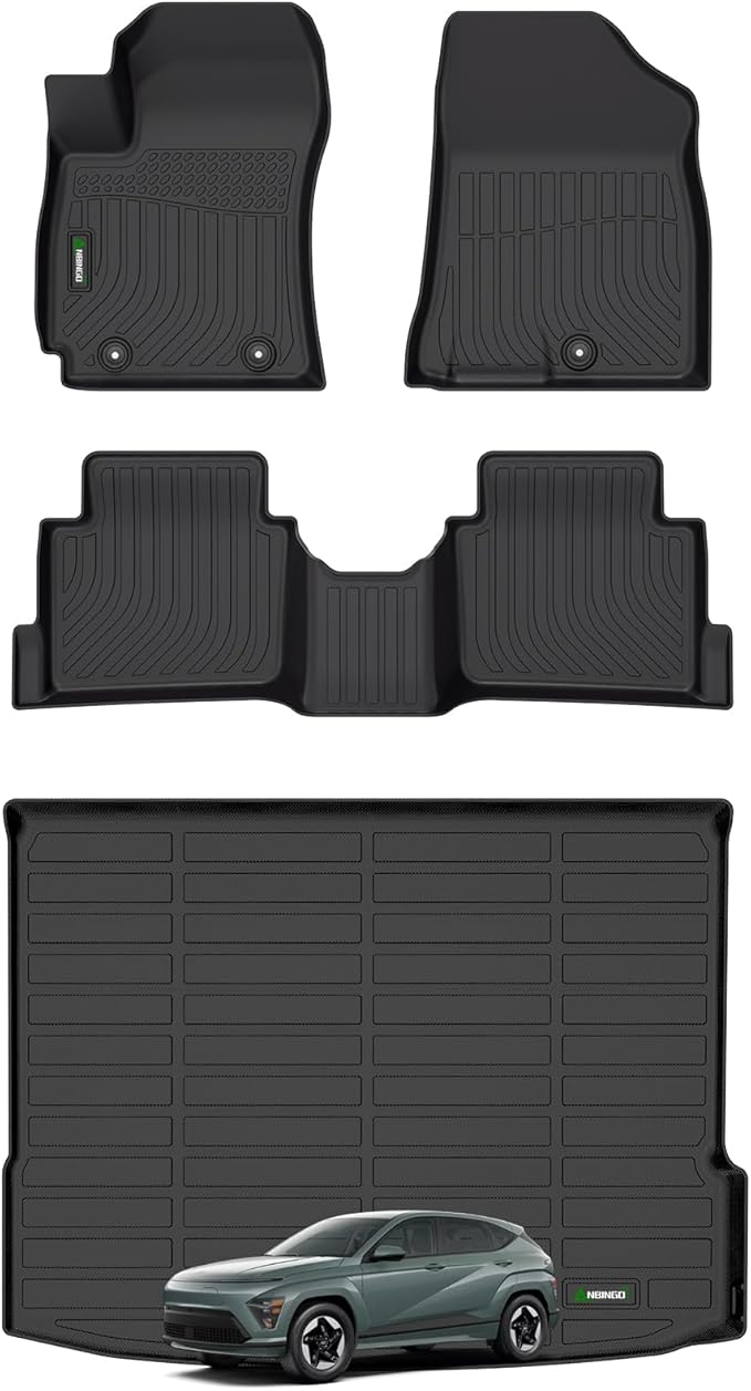 ANBINGO®Floor Mats Fit for Hyundai Kona 2024 2025&Cargo Liners All Weathe...