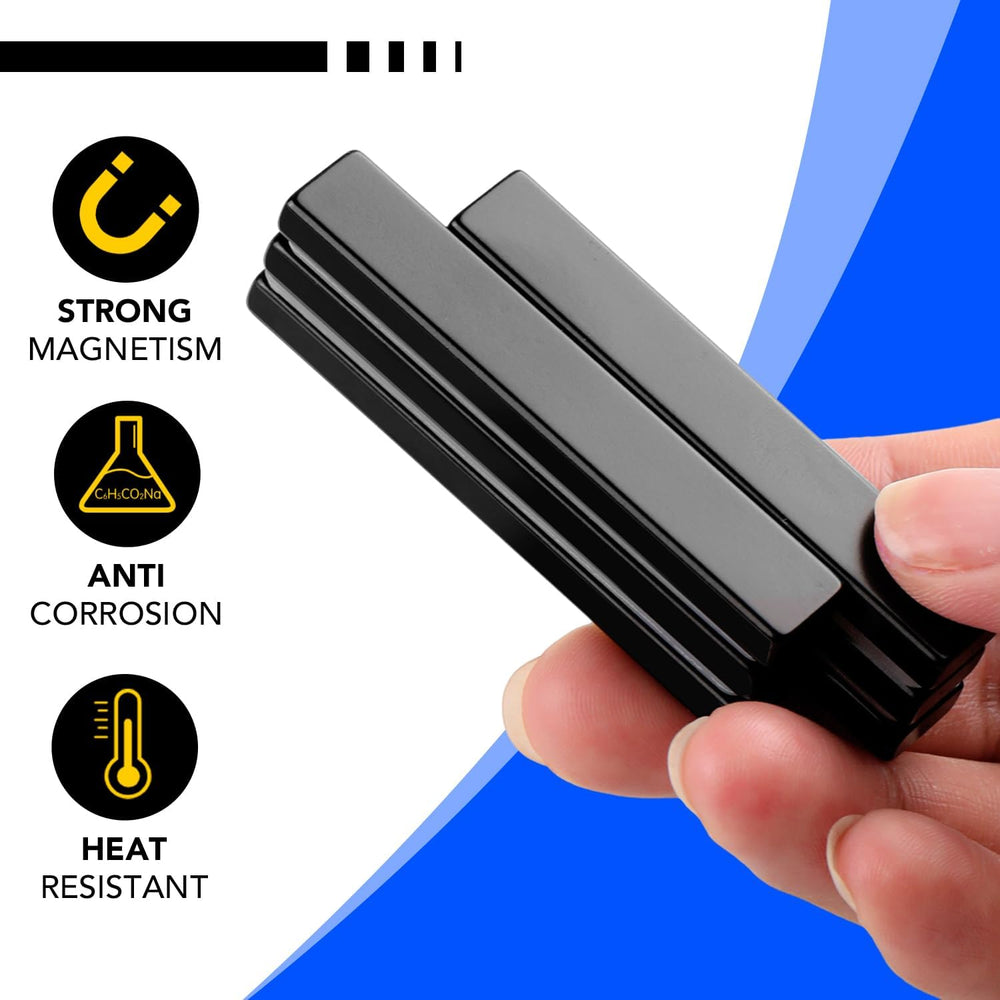 Neodymium Strong Magnets,60 Pcs Magnet Strip for Fridge Craft Black