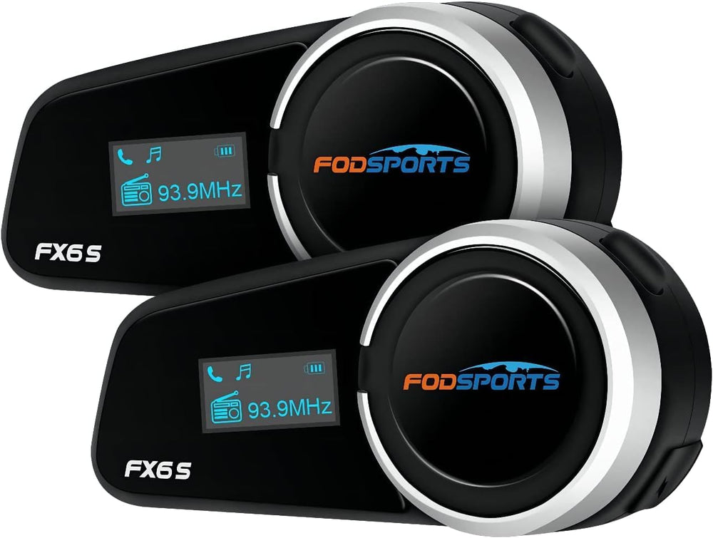 Fodsports FX6S Bluetooth Motorcycle Headset, 6-Way Motorbike Intercom Bluetoo...
