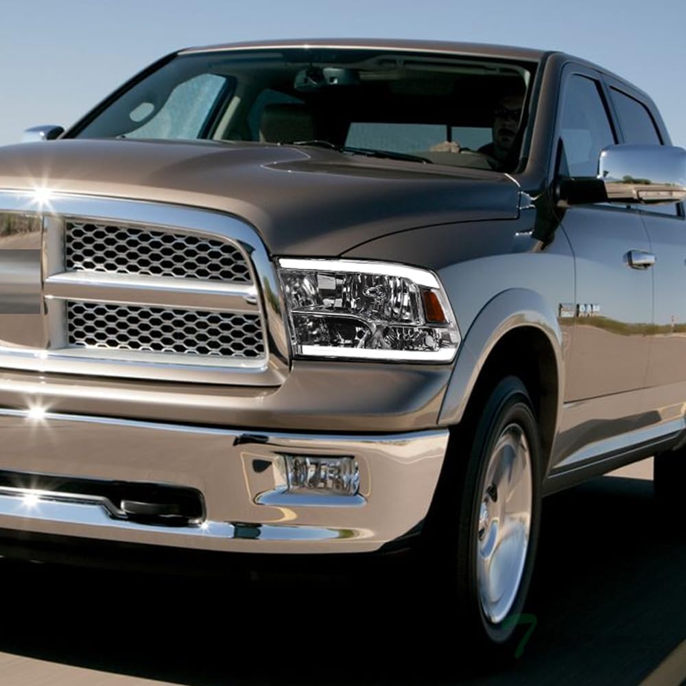 Switchback Sequential LED Strip Tube Bar Chrome Housing Crystal Headlights Si...