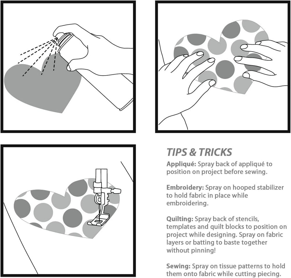 SpraynBond Basting Spray for Quilting with HeatnBond Iron-On Sewable Sheet โ ...
