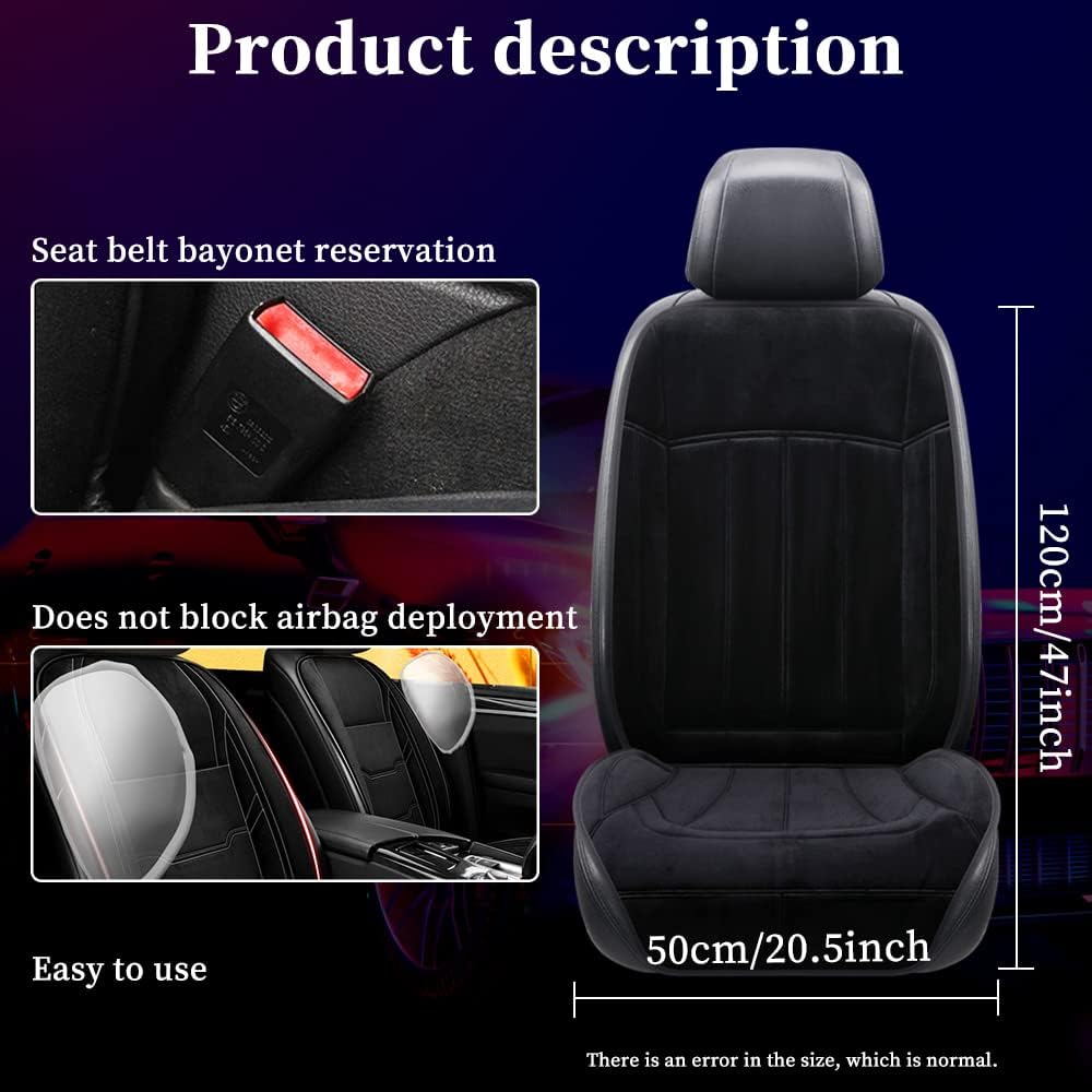SriGM Car Seat Cushion Chair Cushion Auto Seat Cushion for Car Velour Pad