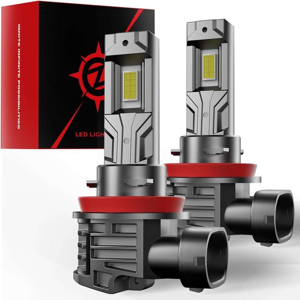 H 11 Led Bulbs, 40000lm 800% Brightness Fog Lights Bulbs Real 1:1 Mini Size (...