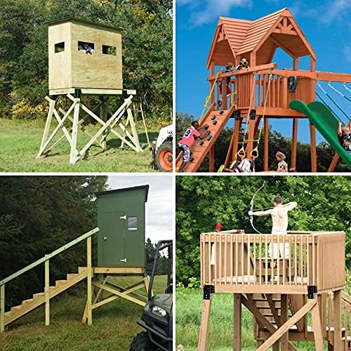 Mofeez Outdoor 4x4 Compound Angle Brackets for Deer Stand Hunting Blinds Shoo...
