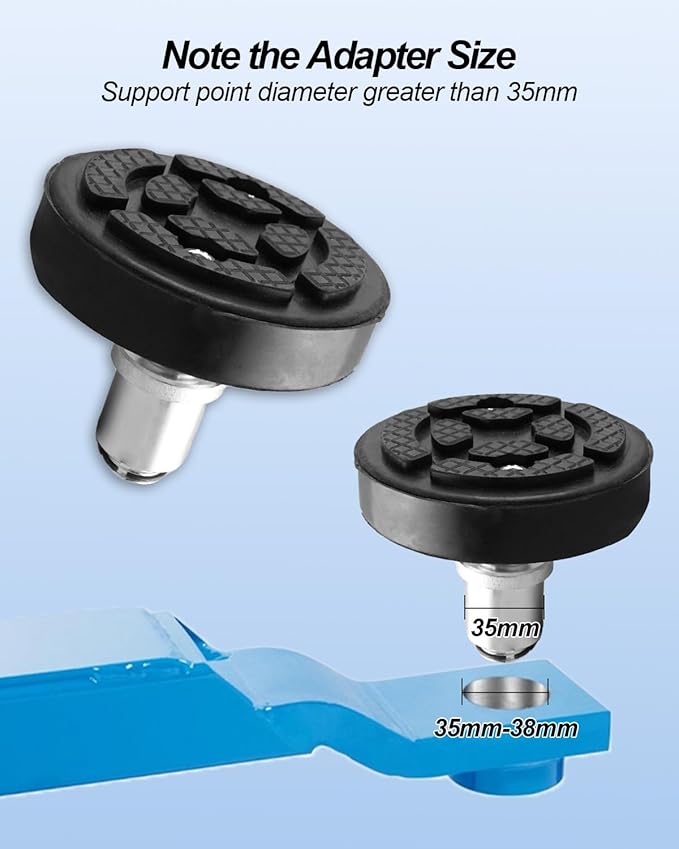2 Pcs 35mm Car Lift Feet Pads Plus-High Heightening Rubber Feet Tray Fit
