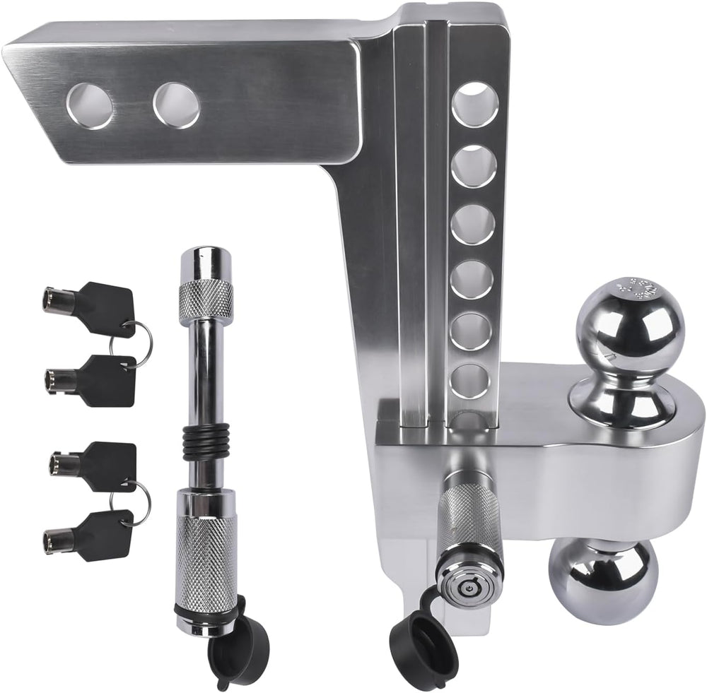 2" Receiver Adjustable Trailer Hitch, 10" Rise/Drop Aluminum Tow Hi...