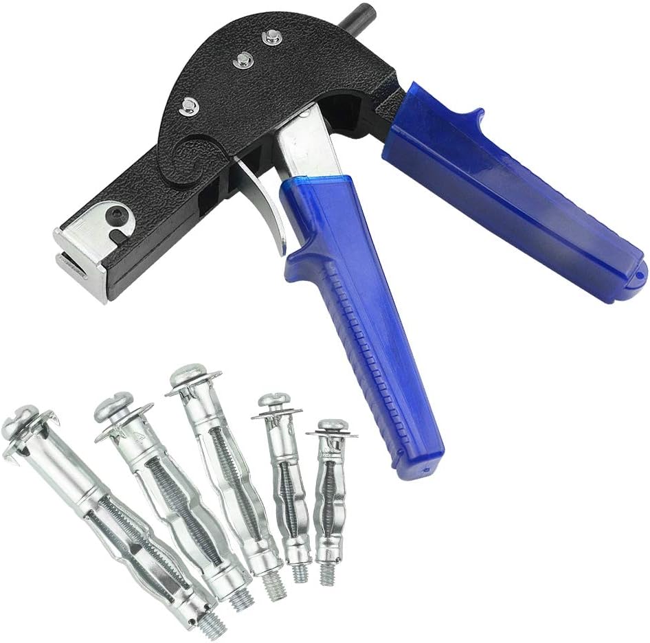 TOVOT 77PCS Wall Anchor Setting Tool Heavy Duty Hollow Wall Anchor Tool with ...