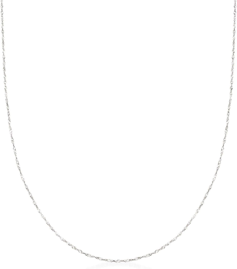Ross-Simons Italian .8mm 14kt Gold Adjustable Singapore Chain