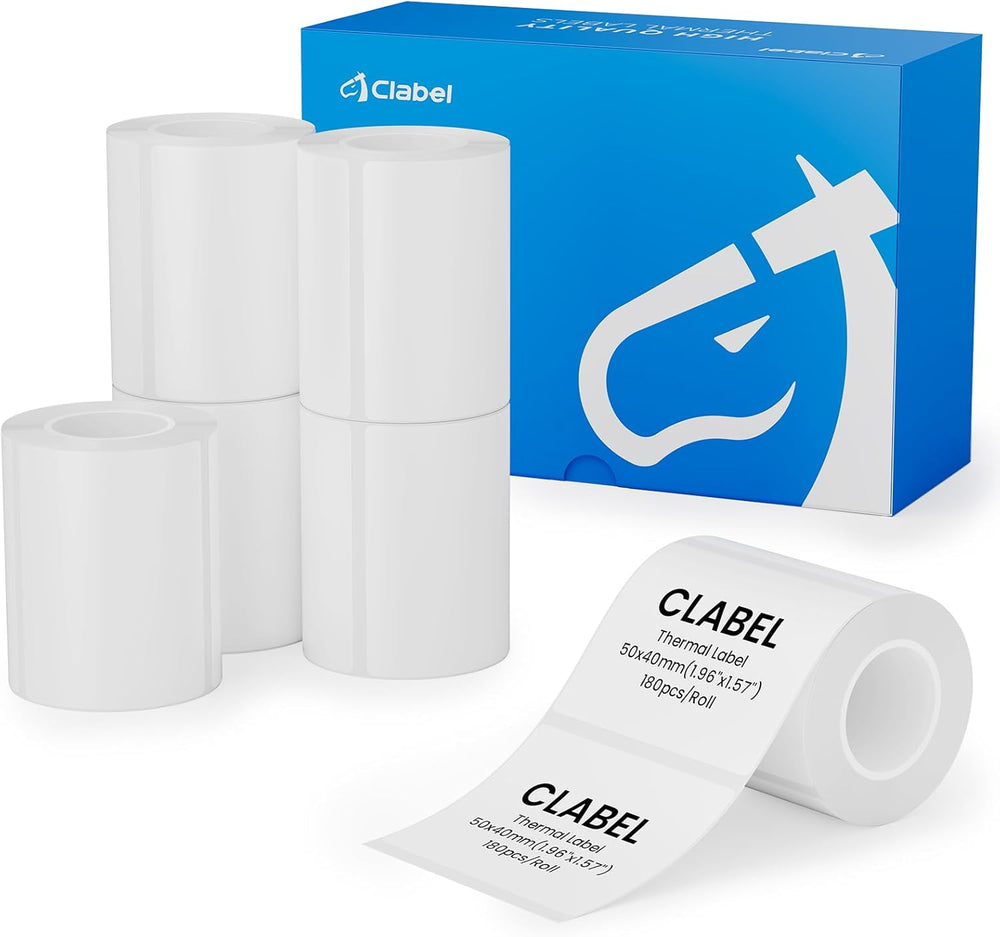 50x40mm (1.97"x1.57") Thermal Labels 6 Rolls White Price Address