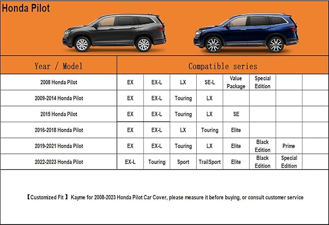 Kayme 6 Layers SUV Car Cover Custom Fit