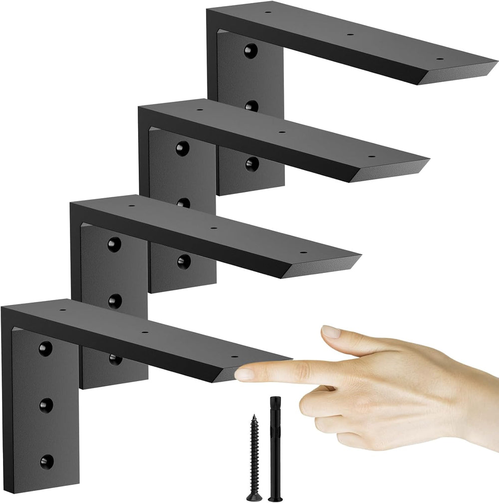 Countertop Support Bracket 12 inch 4 Pack (3/8" Thick),Premium Heavy Dut...