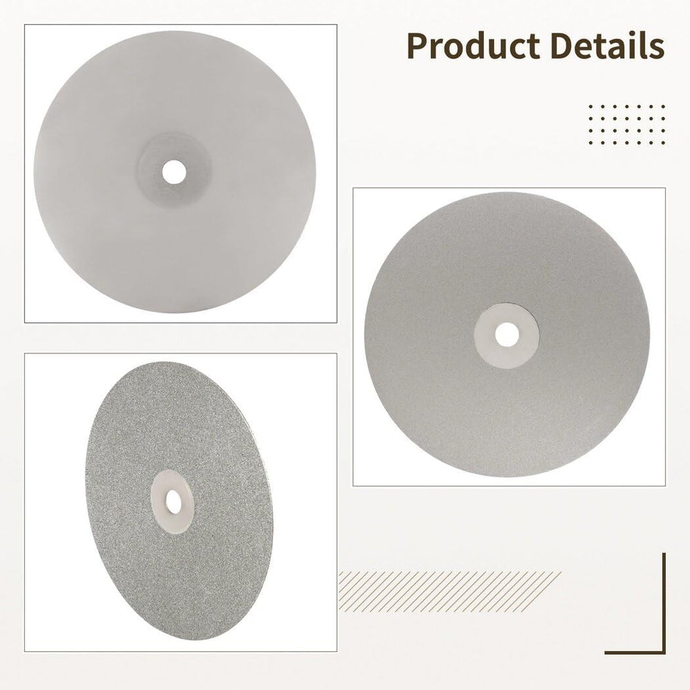 Homaisson 6 PCS Diamond Polishing Disc Set, 6 Inch Diamond Flat Lap Discs, 80...