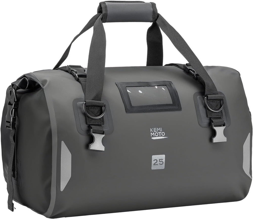 KEMIMOTO Waterproof Motorcycle Dry Bag โ Duffle Tail Bag Soft Luggage, 25L/40...