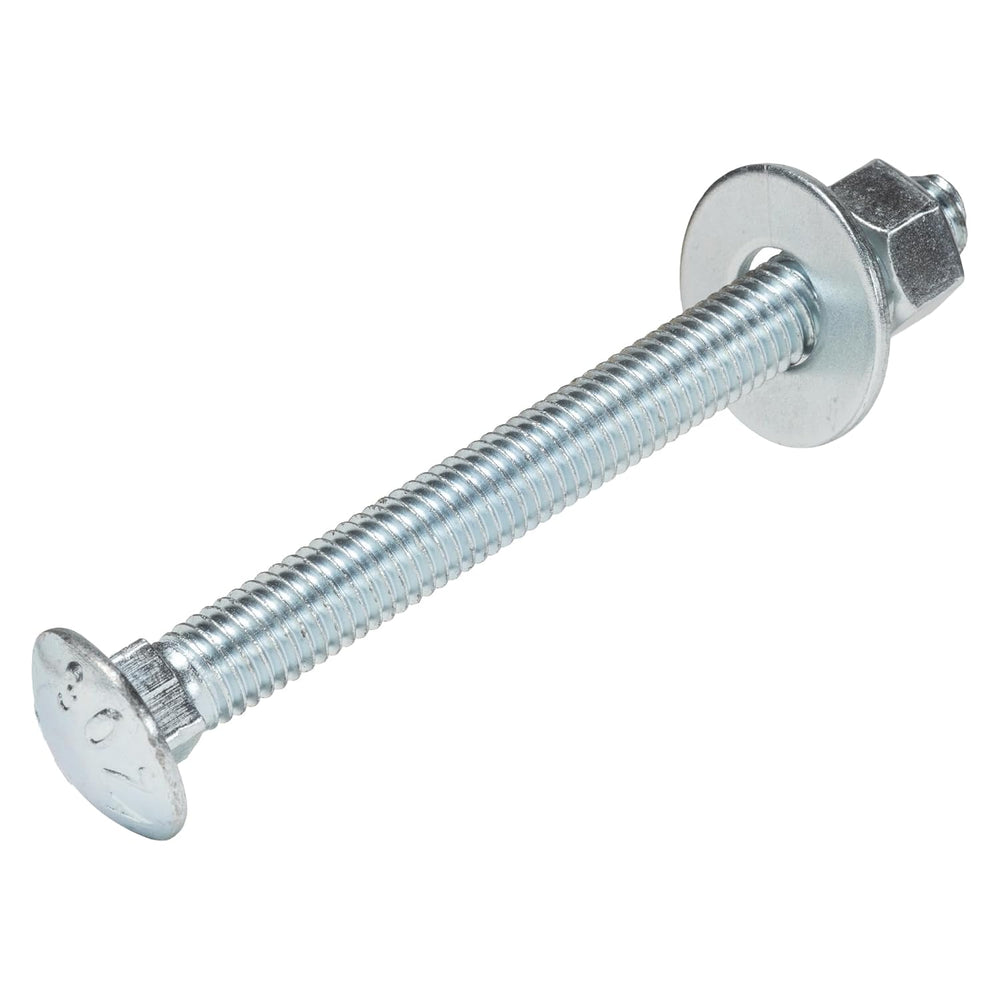 1/2" x 5" (25 Pack) Zinc Carriage Bolt Kit, Grade 307A by Makers Bolt