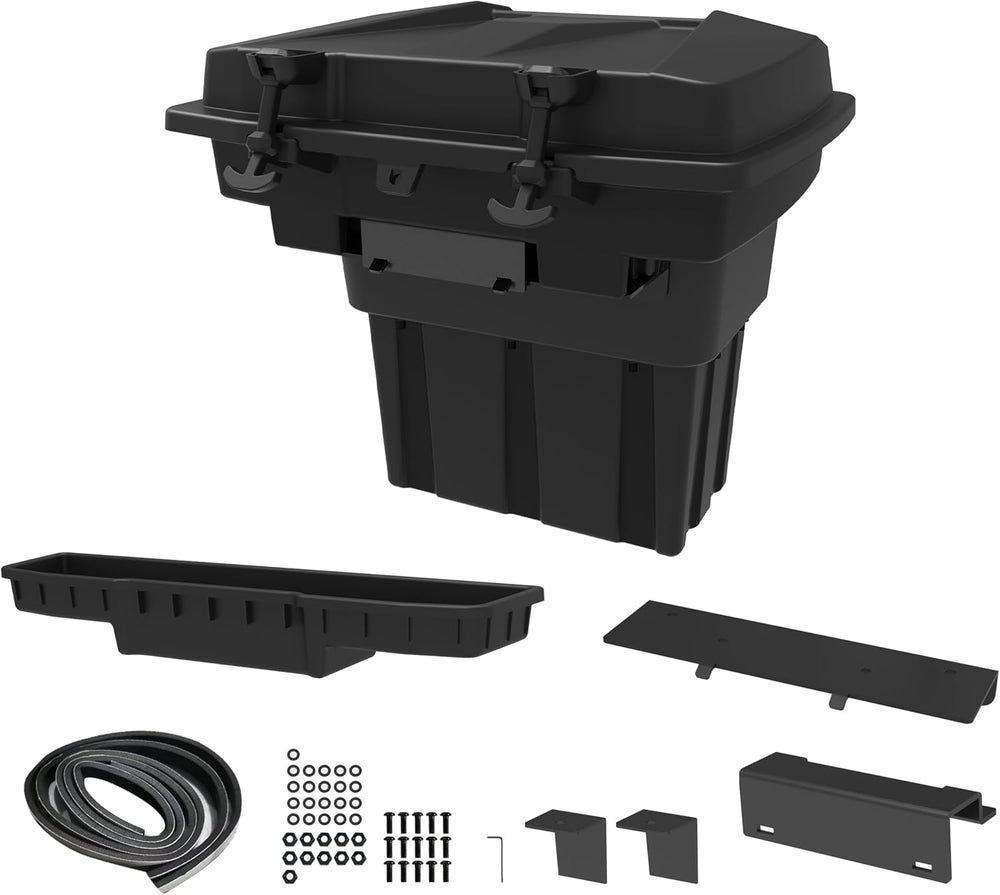 SAUTVS Rear Cargo Box for Kawasaki Mule PRO-FXT, 20L PP Storage Bin, Removabl...
